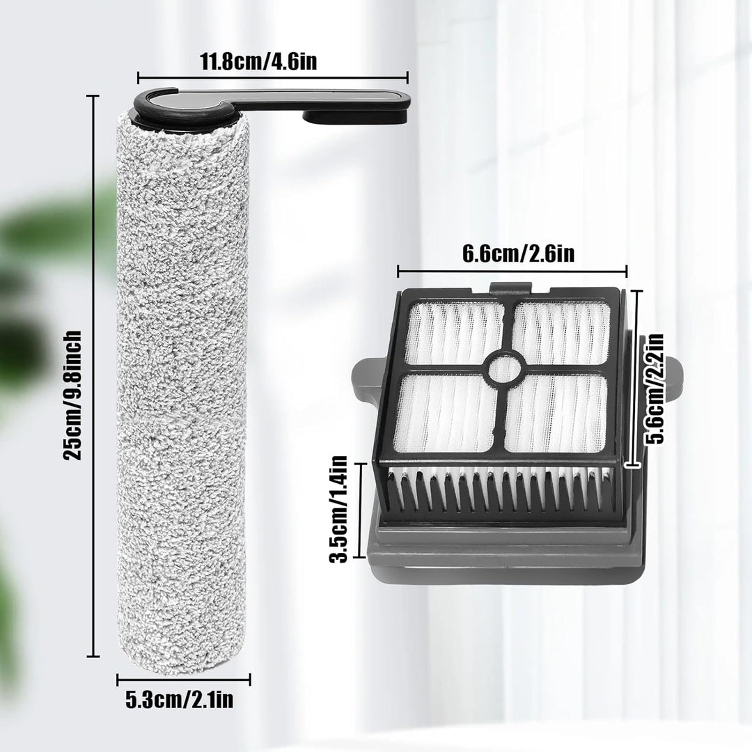 Walzenbürste Zubehör für Tineco Floor One S7 Pro /S6 Staubsauger-Ersatzteile(Version 1), 2 Bürstenro