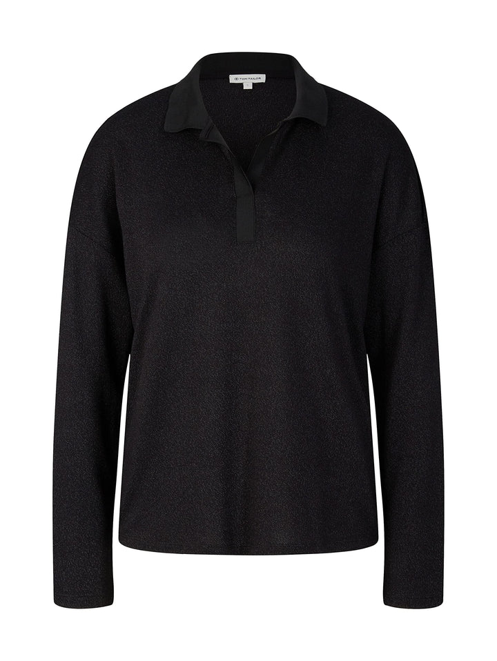 TOM TAILOR Damen Longsleeve Poloshirt, XXS