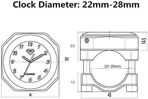 Motorrad wasserdichte Uhr schwarz blau rot silber für Fahrrad/Motorrad/SUV verschiedene Modelle, pas