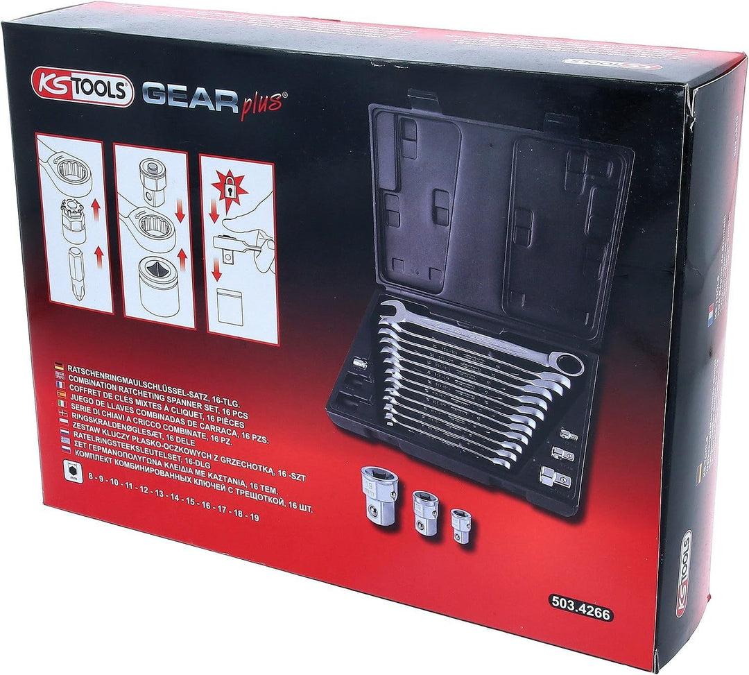 KS Tools 503.4266 GEARplus Ratschenringmaulschlüssel-Satz,