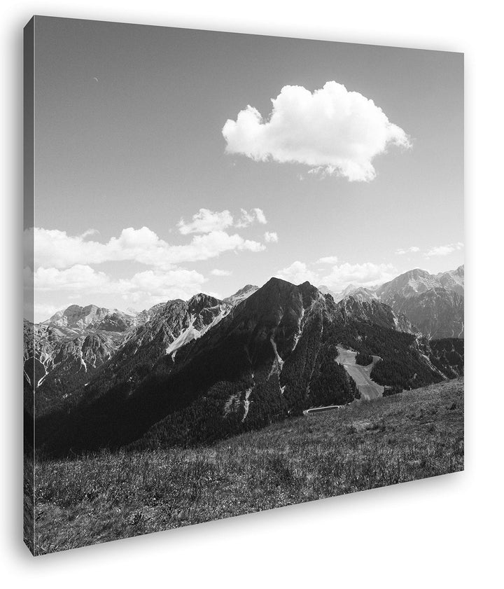 deyoli Traumhafte Berglandschaft Format: 60x60 Effekt: Schwarz&Weiss als Leinwandbild, Motiv auf Ech