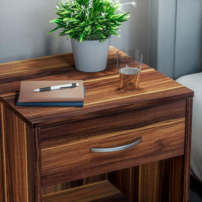 Casaria® Nachttisch mit Schublade 50cm Boxspringbett Komforthöhe Ablage Schlafzimmer Schrank Nachtkä