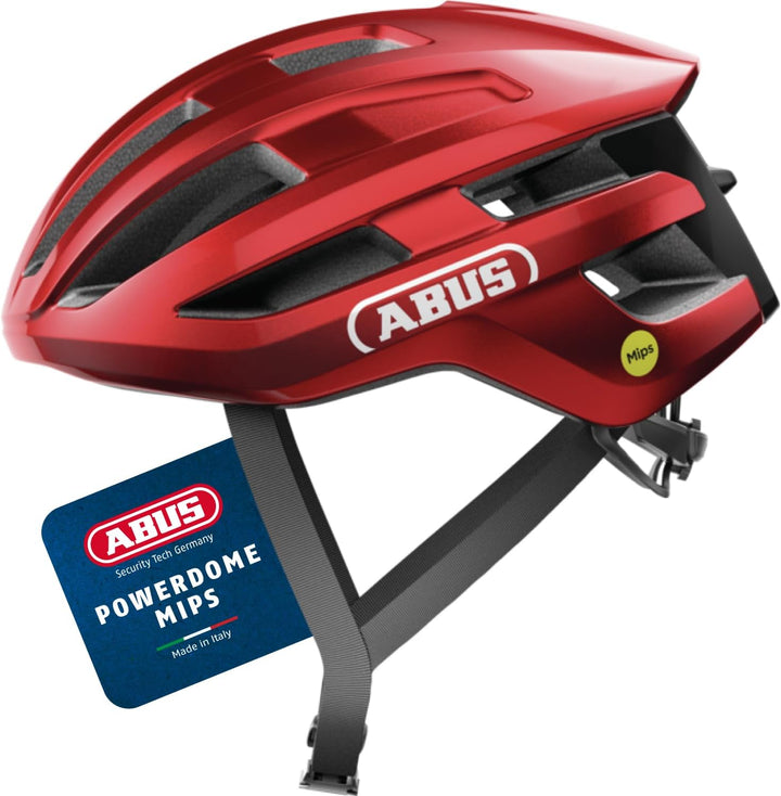 ABUS Rennradhelm PowerDome MIPS - leichter Fahrradhelm mit cleverem Belüftungssystem und Aufprallsch