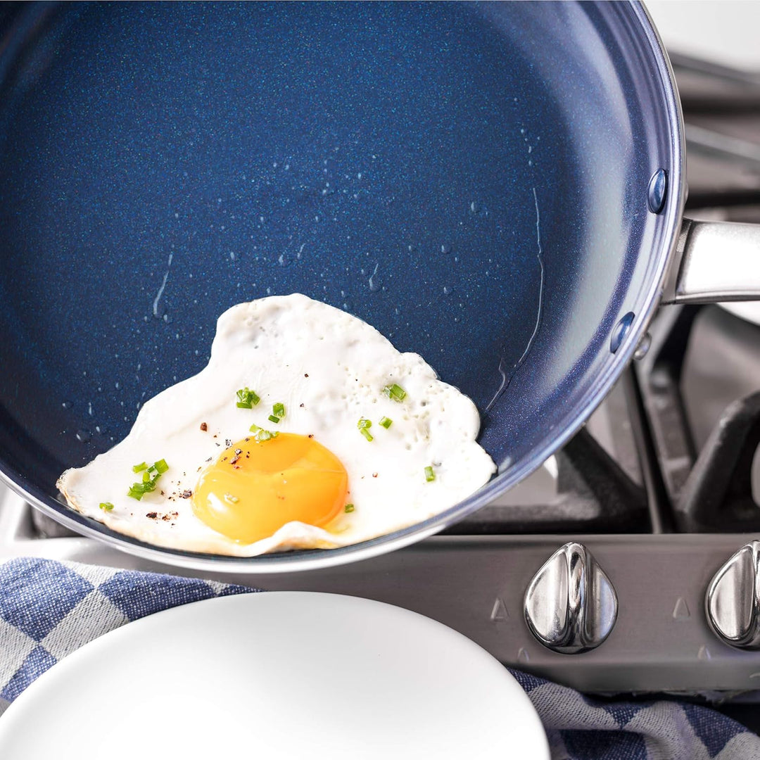 Blue Diamond Cookware Diamon Infused Bratpfanne (24cm), keramische Antihaftbeschichtung, PFAS-frei,