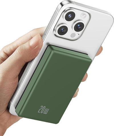 Ntaanoo Power Bank Fast Wireless Charging 10000mAh,Grün, Grün
