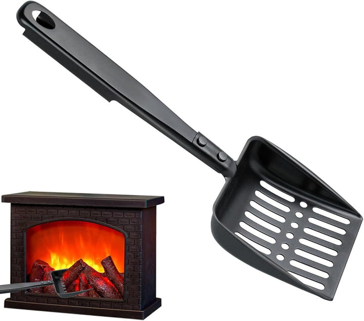 Metall Kamin Ascheschaufel Hohl Holz Ofen Sieb Eisen Kohle Schaufel Feuerstelle Werkzeug Langlebig O