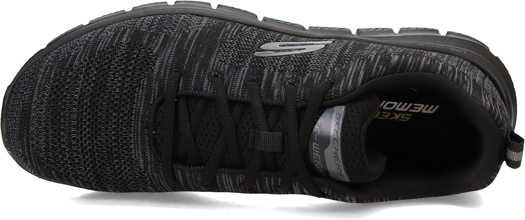 Skechers Herren 232298 BBK Sneaker 42 EU Black Knit Black Trim, 42 EU Black Knit Black Trim