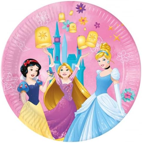 Playflip Princess Party Geschirr Partyset Kindergeburtstag Cinderella, Arielle 76 TLG.