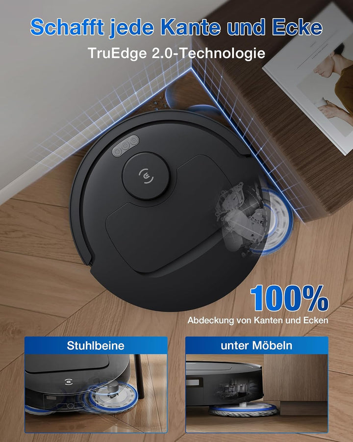 ECOVACS DEEBOT T30C Omni Gen2, Saugroboter mit Wischfunktion, 25.000 Pa, OZMO Turbo 2.0 Wischen, Zer