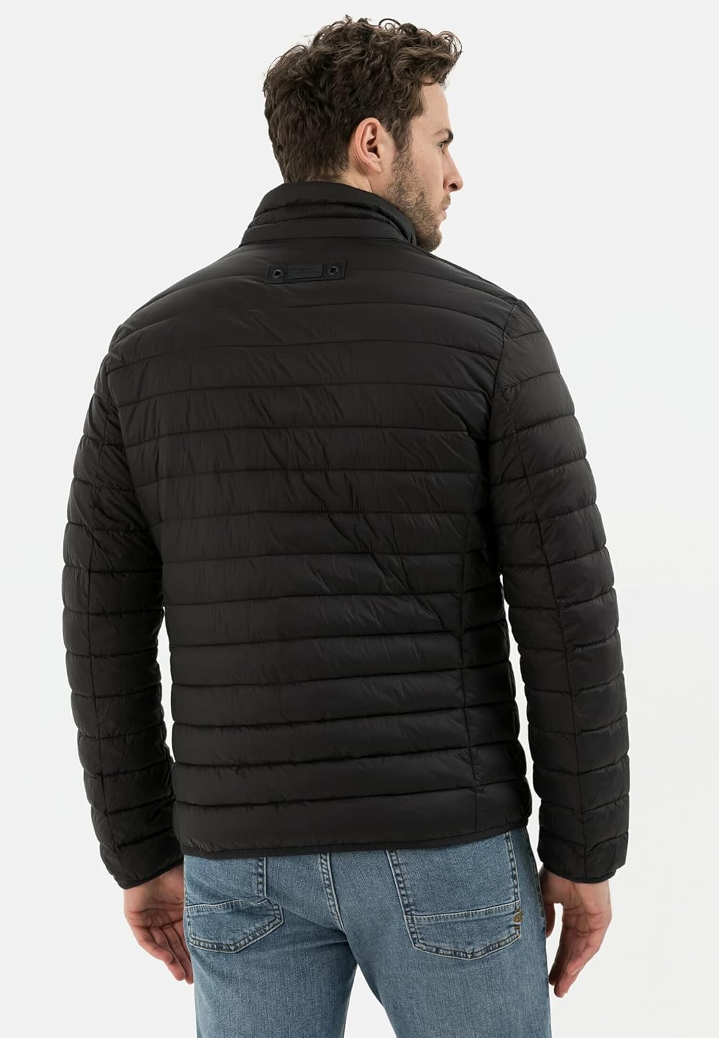 camel active Herren Leichte Steppjacke ohne Kapuze Blouson Schwarz 30, Blouson Schwarz 30