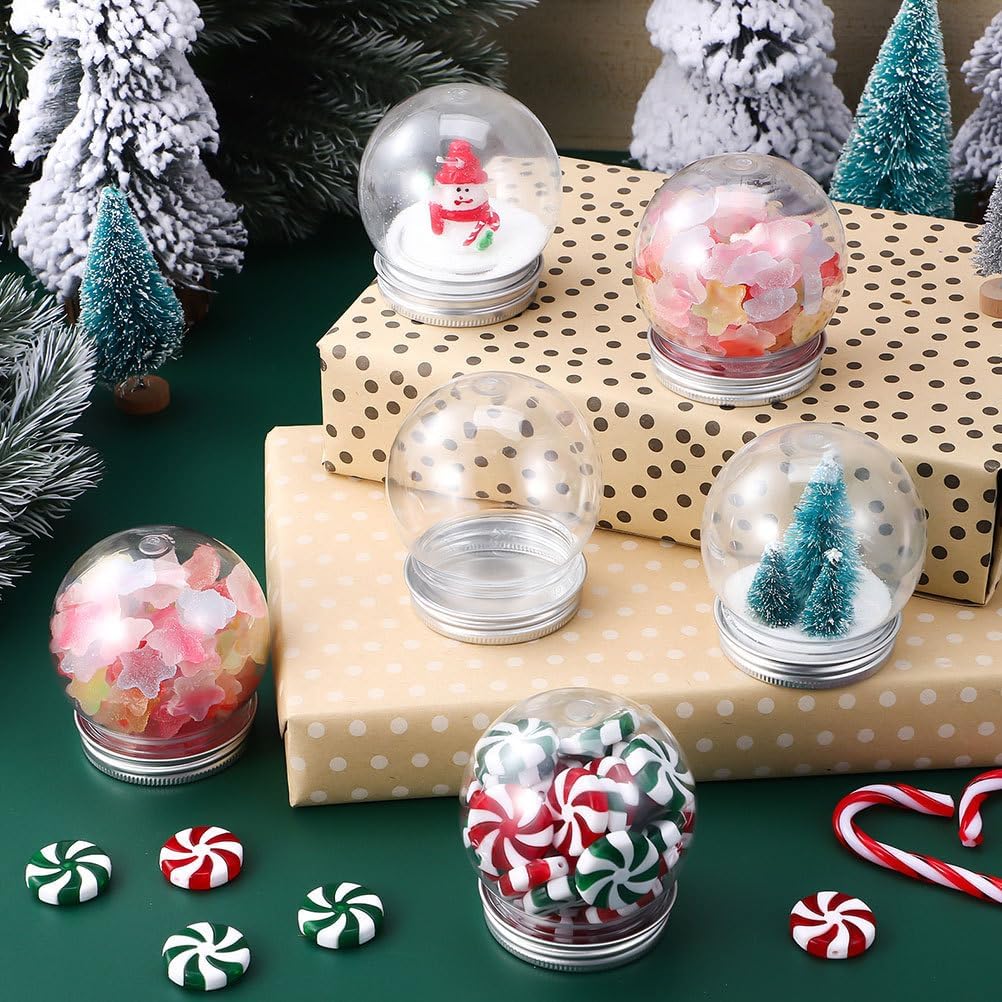 Kunststoff-Schneekugeln, 15 Stück 150 Ml DIY-Schneekugel Aus Durchsichtigem Kunststoff mit künstlich