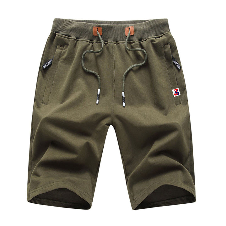 JustSun Sport Shorts kurze hosen Herren Baumwolle Mit ReissverschlussTaschen S Armeegrün 05, S Armee