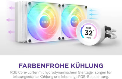 NZXT Kraken Elite 280 RGB - RL-KR28E-W1-280mm AIO CPU Wasserkühlung - 2,36" LCD Display 640x640-2x14
