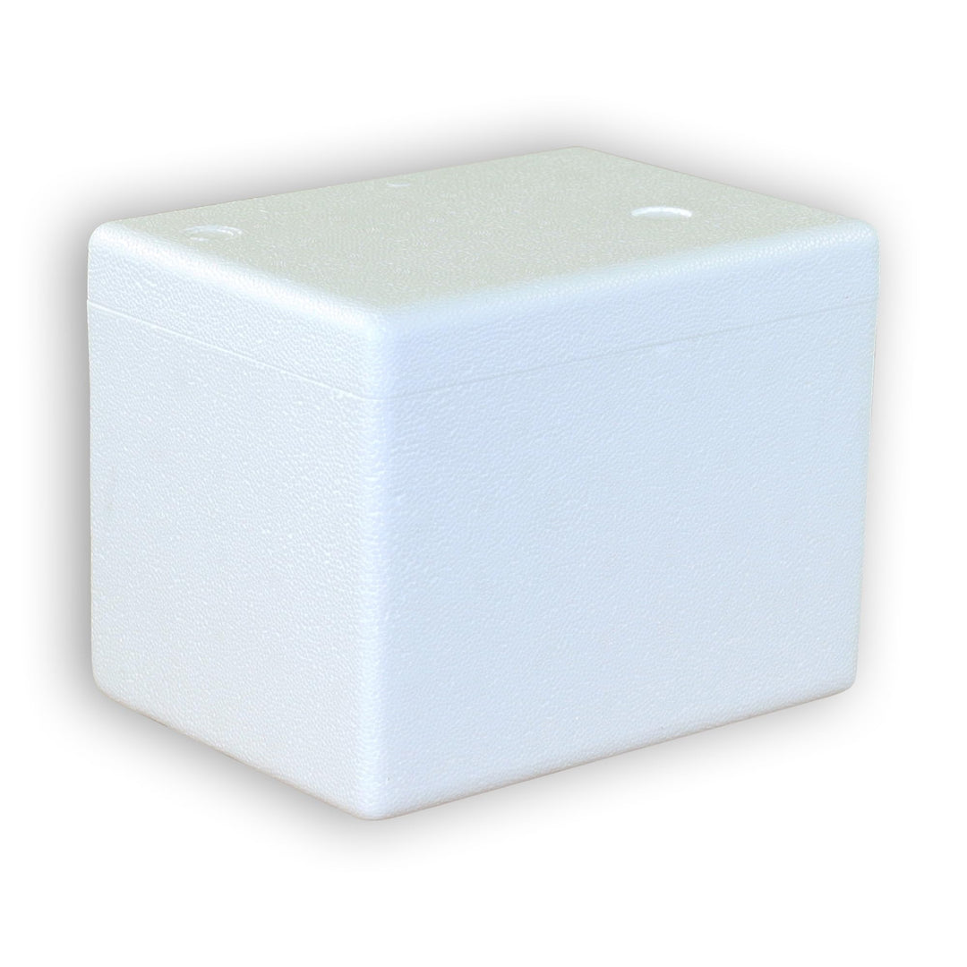 Styroporbox 4,41 Liter mit Deckel | Thermobox Innenmass: 21 x 14 x 15 cm | Isolierbehälter in weiss