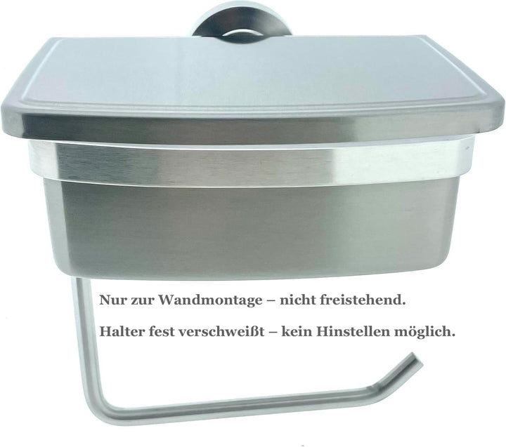 RB&G Premium Feuchttücherbox- aus hochwertigem Edelstahl/kein Austrocknen der Tücher zur Wandmontage