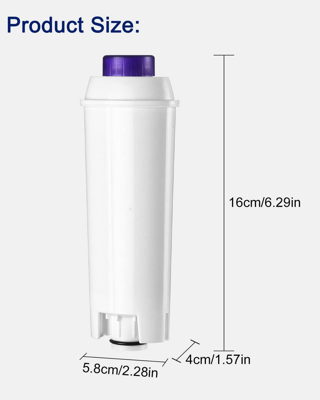 Waterdrop Wasserfilter,Kaffeefilter Kompatibel mit DeLonghi DLSC002, SER3017 & 5513292811 （8 Stück）