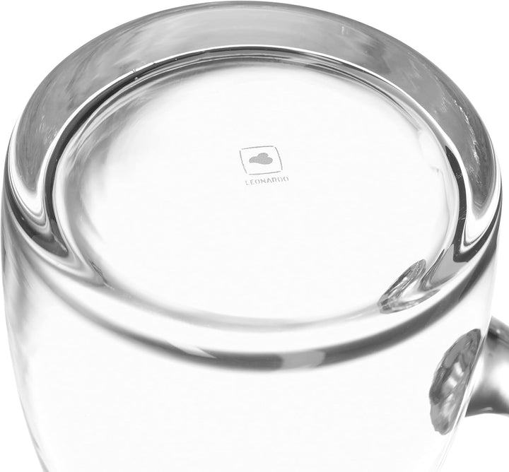 Leonardo Liquid Krug, handgefertigter Glas-Krug, Wasser-Karaffe mit Henkel im klassischen Design, 13