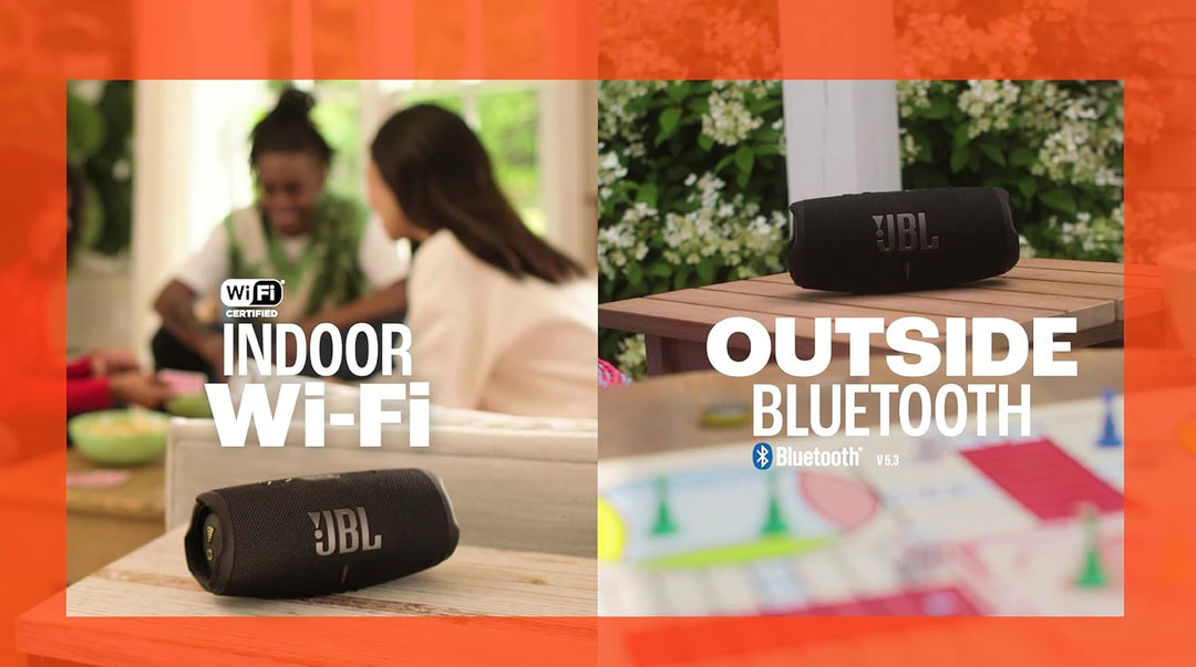 JBL Charge 5 Drahtlose tragbare drahtlose Lautsprecher Wi-Fi Schwarz, Schwarz