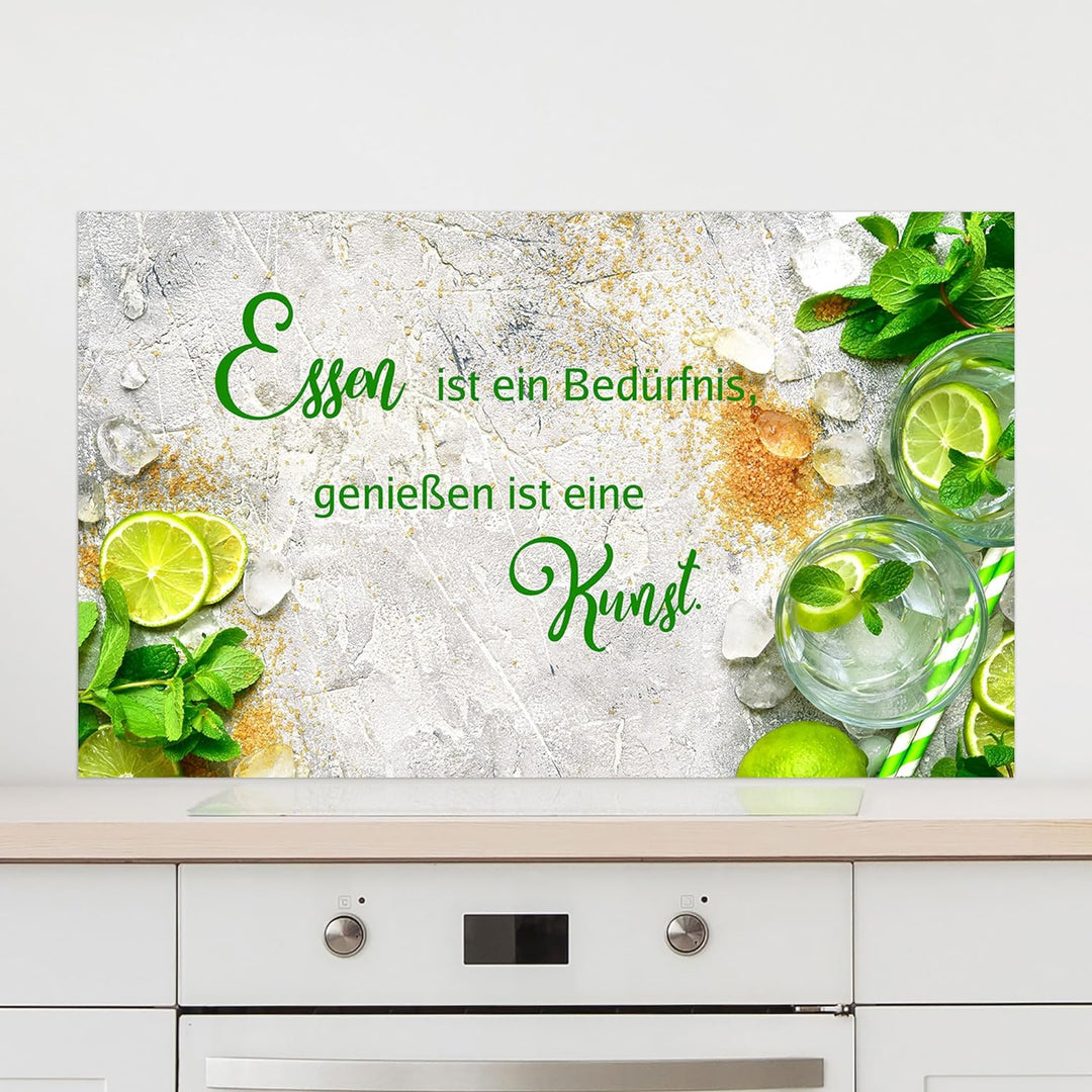GRAZDesign Spritzschutz Küchenrückwand Glas Küche für Herd & Küchenspüle, Glasplatte für Rückwand Kü
