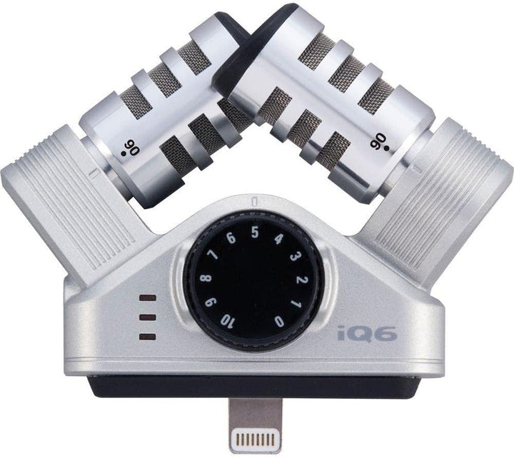 Zoom iQ6 XY Stereo Mikrofon für iPhone/iPad – optimierte Stereo-Aufnahmen für Videos, Podcasts, Musi