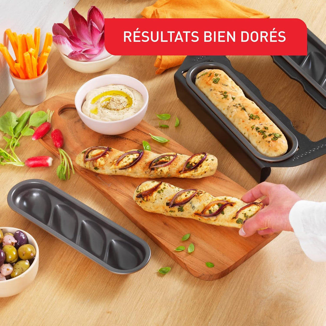 Tefal Creabake J3088304 Brotbackform mit Antihaftbeschichtung, einfaches Herausnehmen, stapelbar, ei