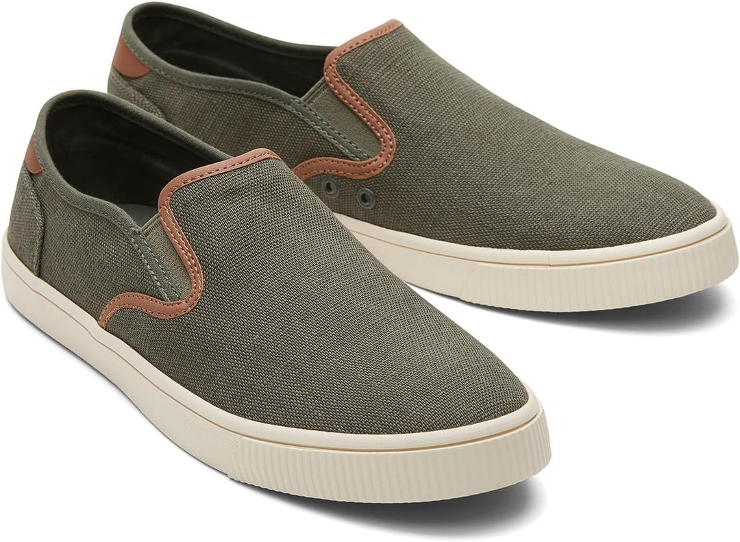 TOMS Herren Baja Sneaker 39 EU Dark Sage Heritage Canvas Synthetik Nubuk Besatz, 39 EU Dark Sage Her