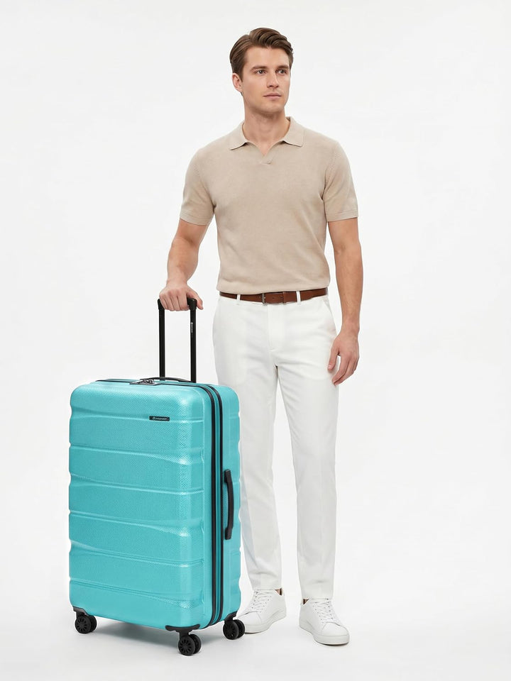 Franky Munich 4.0 Koffer gross | Hartschalen Trolley mit 4 Rollen, Kreuzpackgurt, arretierbarer Grif