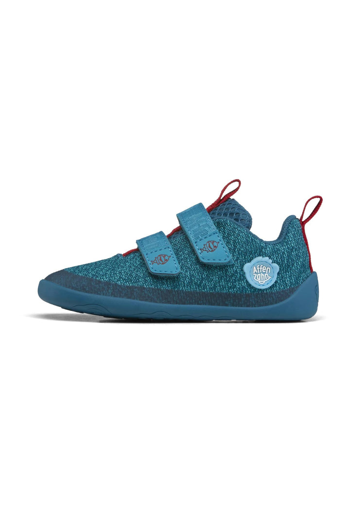 Affenzahn Minimal Sneaker Knit Happy, Hai Blau