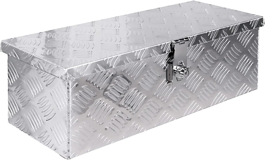 Trucky Truckbox, Deichselbox Aluminium, Anhängerbox 15 Grössen, Werkzeugkiste mit Schloss und Schlüs