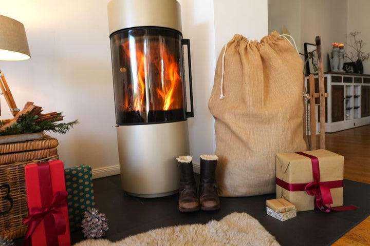 Grosser Nikolaussack, Jutesack, Weihnachts-Sack, Weihnachten, Winter - Jute- (Natur, 120x70 cm) 115x