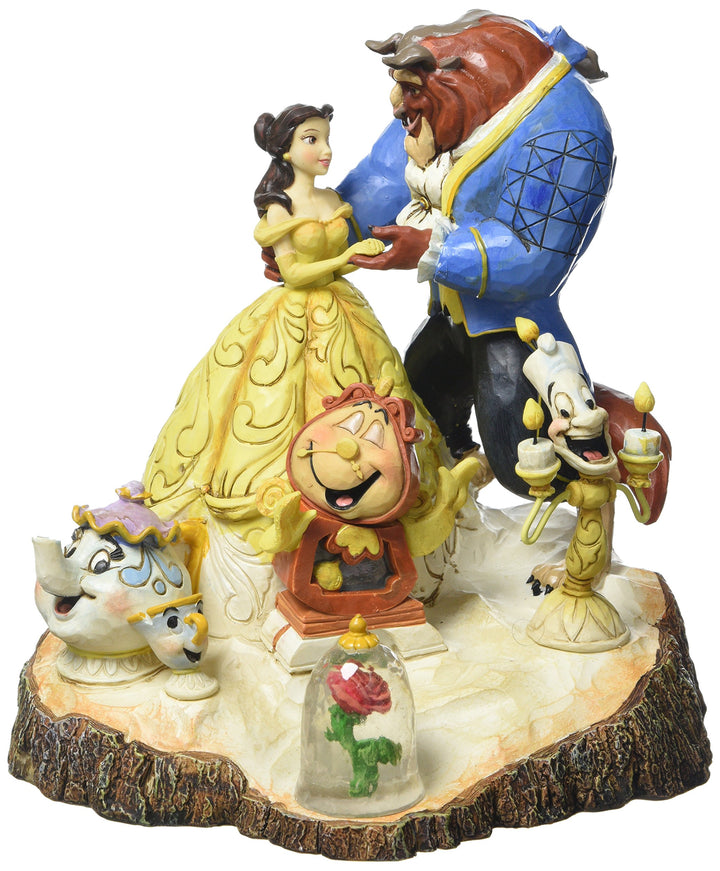 Enesco 4031487 Figur Disney Tradition Tale As Old As Time, Carved By Heart Beauty & The Beast Figur,