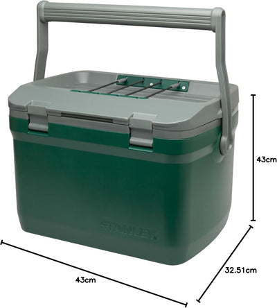 Stanley Adventure Outdoor Cooler 15.1L Grün - Camping Kühlbox - BPA-frei - Deckel fungiert auch als