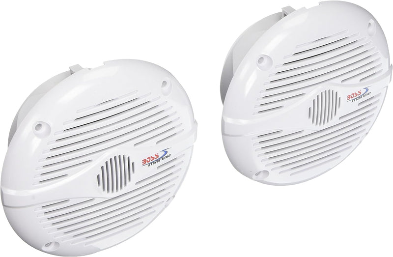 BOSS AUDIO MR50W WHITE 5.25" ROUND SPEAKERS (PAIR)