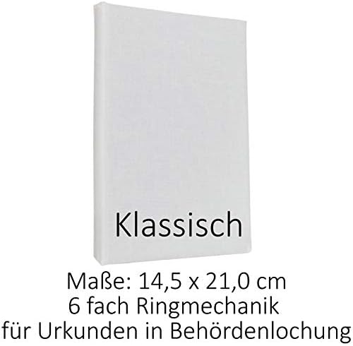 Hochzeitideal Stammbuch der Familie 'Serie Liebesbund' Leinen dunkelgrau