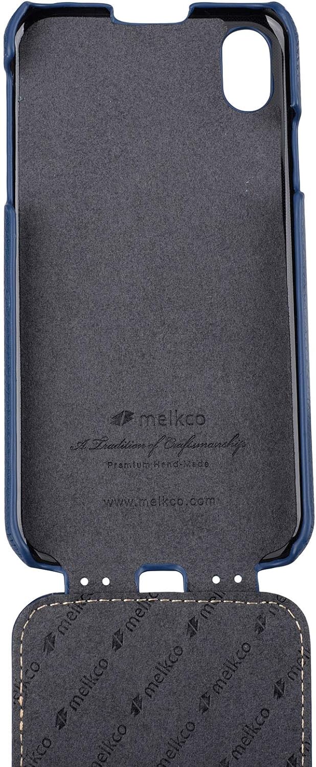 MELCKO Tasche passend für Apple iPhone XR (6,1 Zoll), Case Aussenseite aus beschichtetem Leder, Schu