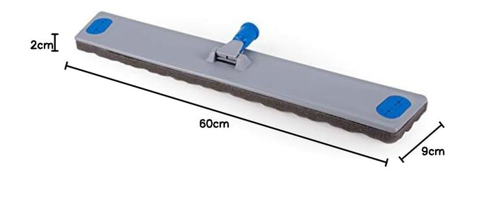 La Briantina Professionelle Donnerbürste, 60 cm, Grau, Kunststoffborsten, Schwamm, 100% PP-Kunststof