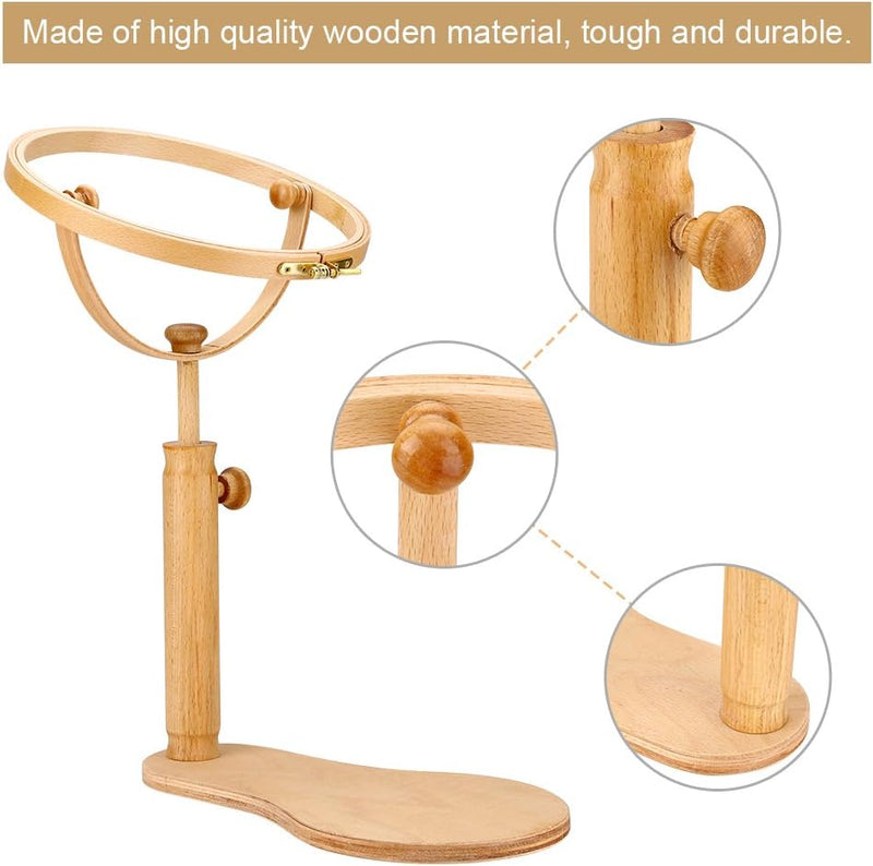 Stickerei Ständer Hoop Einstellbare Holz Stickrahmen Kreis Holzrahmen Kreuzstich Rack Stand Sewing T