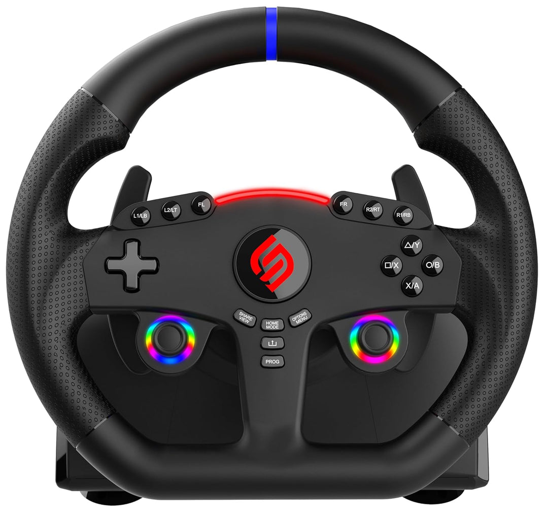 SUBSONIC – Lenkrad Superdrive 270 GT-5 – PS5-Lenkrad mit LED-Beleuchtung, zwei Joysticks, 270°- Dreh
