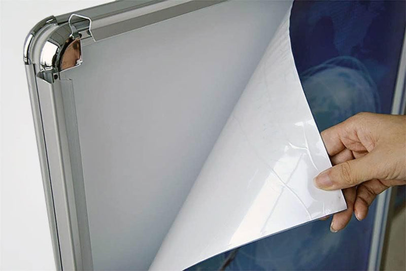 Dreifke Kundenstopper Keitum Wind Line DIN A1 silber| beidseitig für 2 Plakate | stabiler Fuss für s