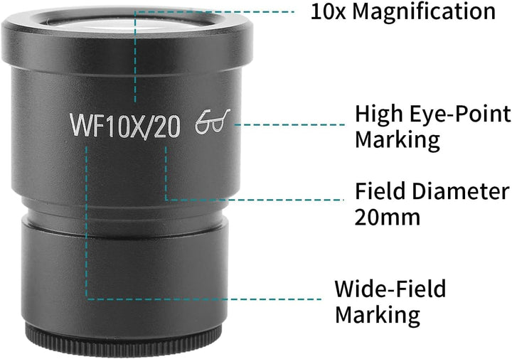1pc Mikroskop Okular WF10X/20 Super Widefield 10X Stereo Mikroskop Okular für Triocular Binocular St
