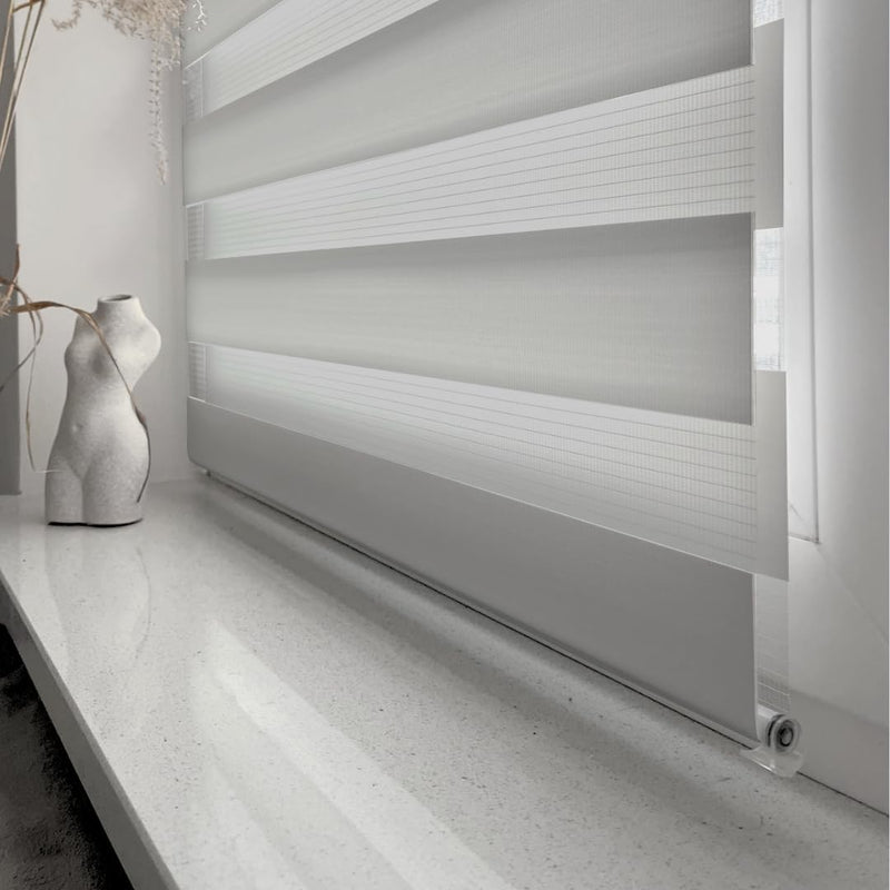 Home-Vision® DuoRollo Klemmfix, Doppelrollo ohne Bohren mit Klämmträgern, Rollos für Fenster und Tür