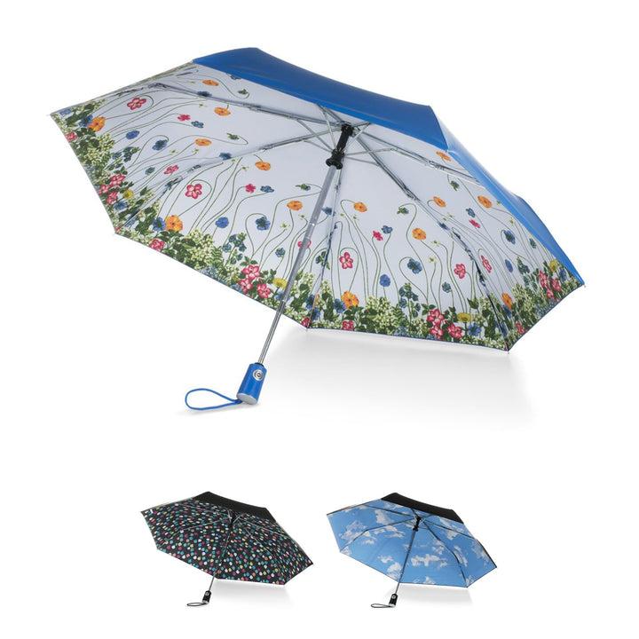 totes Regenschirm unter dem Baldachin, automatisches Öffnen und Schliessen, Blumenmuster, blumenmust