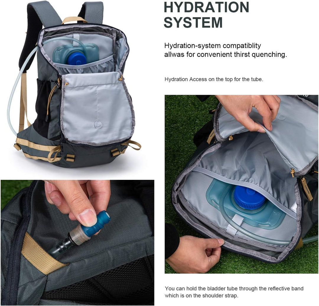 MOUNTAINTOP 35L Wanderrucksack Herren Damen Reiserucksack Trekkingrucksack Leicht Outdoor Camping Ru