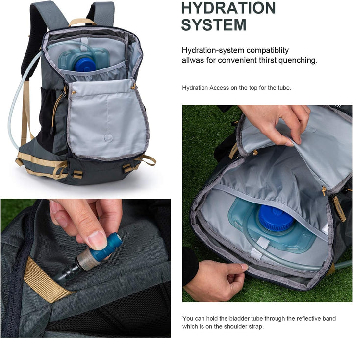 MOUNTAINTOP 35L Wanderrucksack Herren Damen Reiserucksack Trekkingrucksack Leicht Outdoor Camping Ru