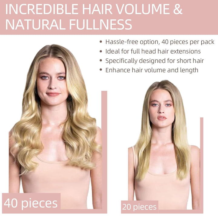 Silk-co Tape in Extensions Echthaar 40stk, Remy Tape Extensions Echthaar, Skin Weft Haarextensions K