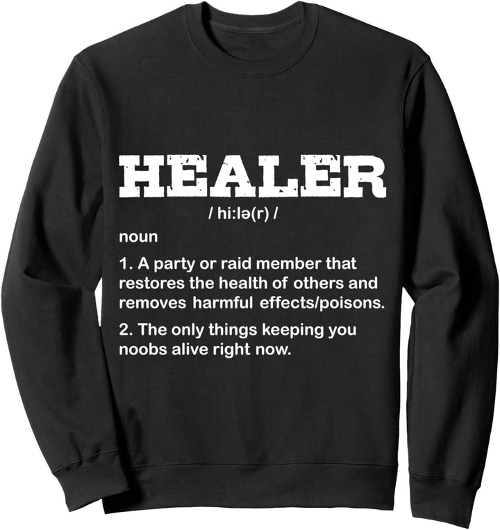 RAID HEALER Coole Gamer Gaming Lustig Zocker Sweatshirt