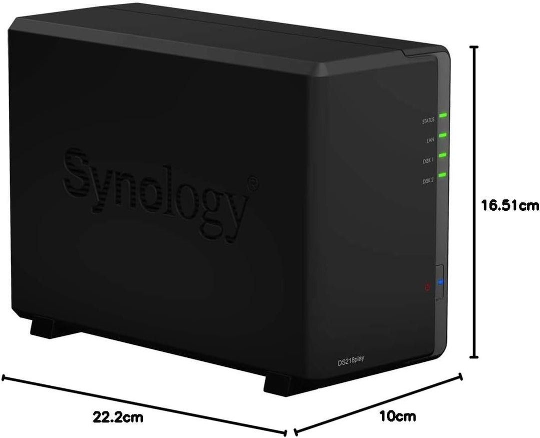 Synology DS218play 2 Bay Desktop NAS Enclosure Enclosure Enclosure, Enclosure Enclosure