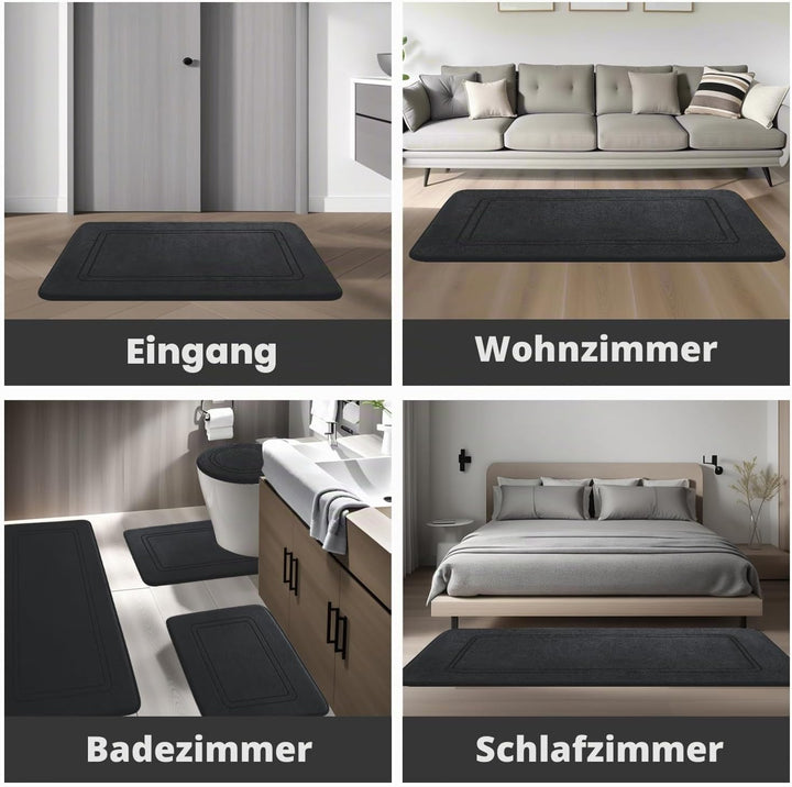 chakme Badematte rutschfest,Badezimmerteppich Weich Badteppich Saugfähige Badvorleger Duschvorleger