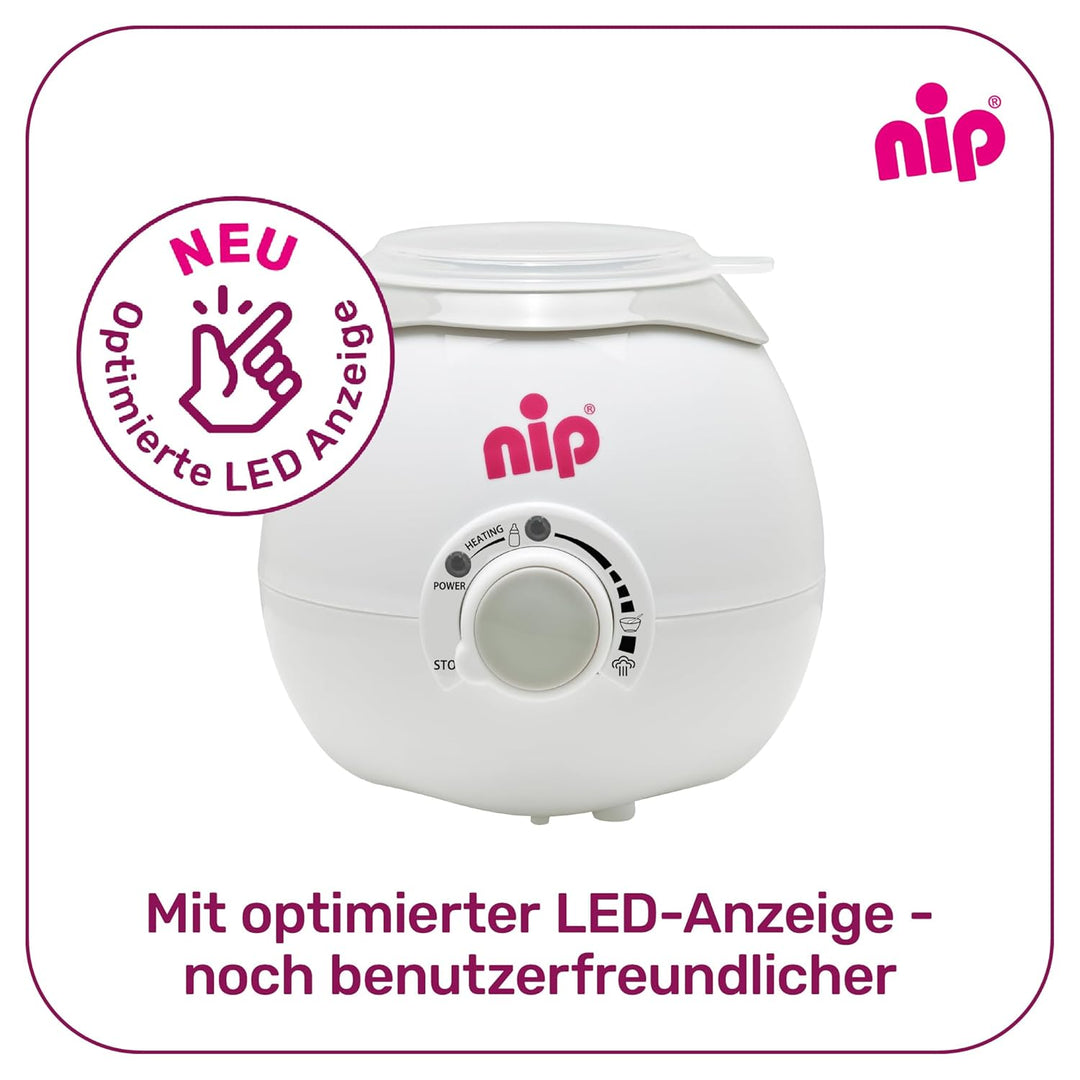 nip Babykostwärmer: Zuverlässiger & schonender Flaschenwärmer für alle Babyflaschen & Gläschen, BPA-