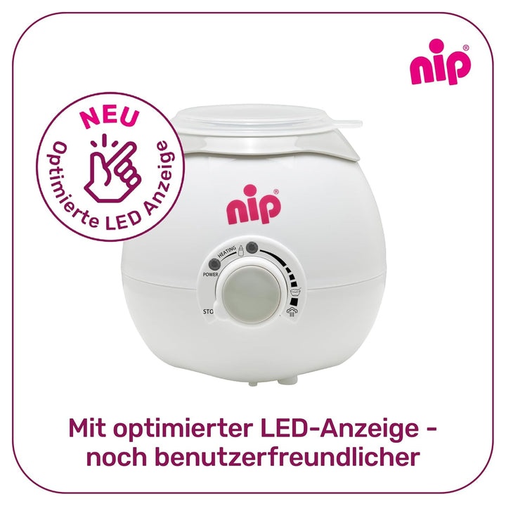 nip Babykostwärmer: Zuverlässiger & schonender Flaschenwärmer für alle Babyflaschen & Gläschen, BPA-